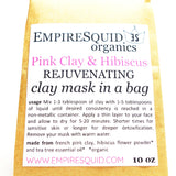 French Pink & Hibiscus Rejuvenating Clay Mask - EmpireSquid Organics